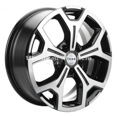 ДискCarwel Талкас 1710 (Geely Coolray) 6.5JxR17 PCD5x114.3 ET45 DIA54.1, Чёрный глянцевый с полированной лицевой частью